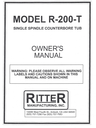 R200T Ritter Machinery Manual PDF Pre 2000