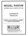 R450VM Ritter Machinery Manual PDF