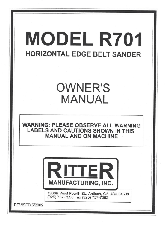 R701 90's- 2000's  PDF Manual